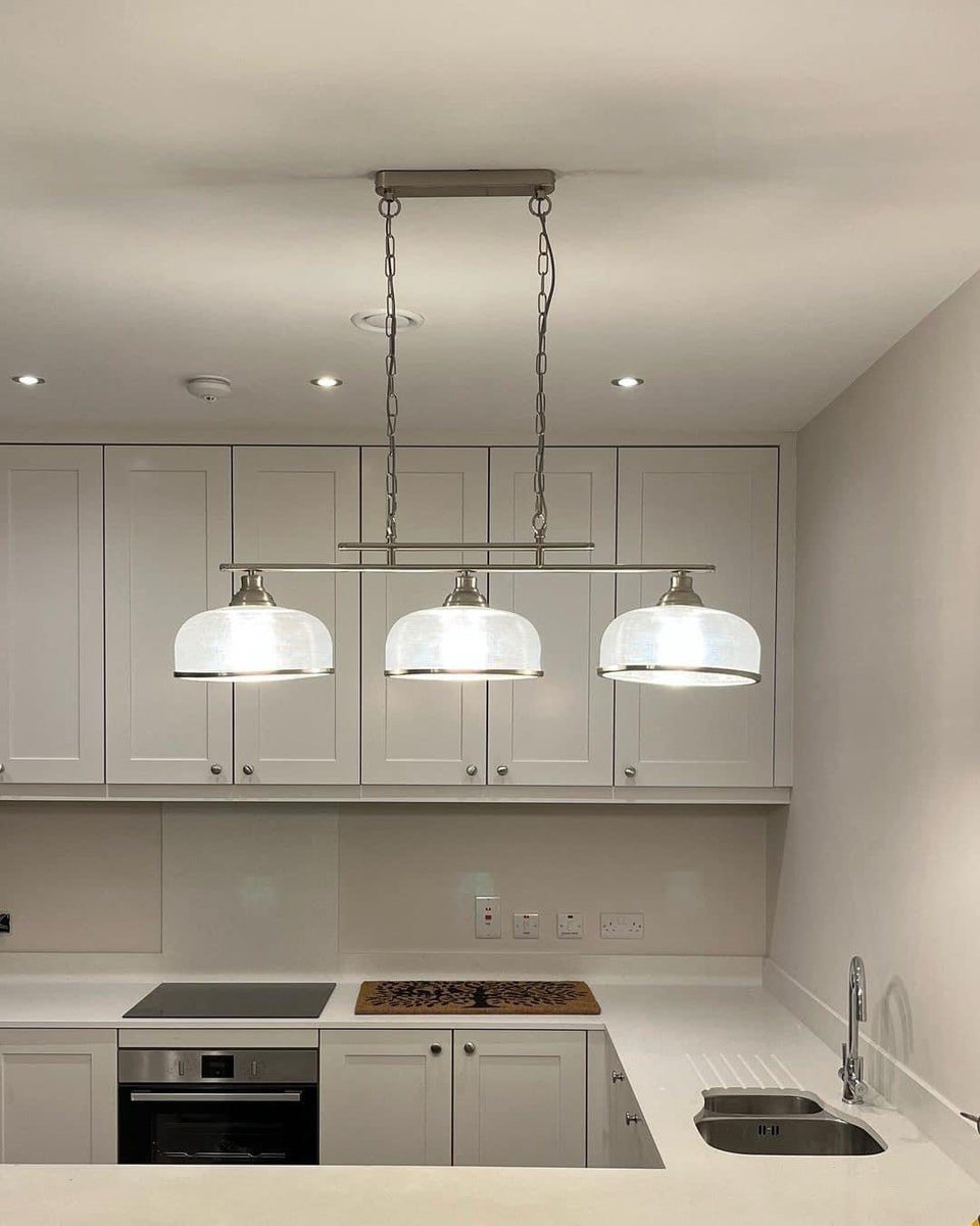 Triple Dimple Glass Bistro Pendant Light Fixture – Make Your House A Home