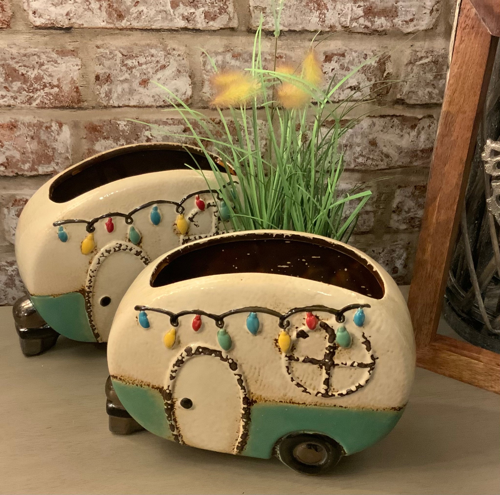 caravan plant pot Ceramic Caravan Planter – Make Your House A Home