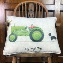 Green Tractor Cushion ' Big Boys Toys'