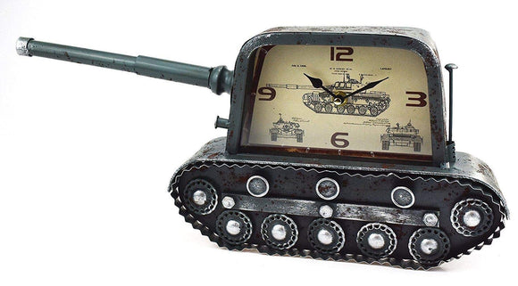 Military Tank  Mantel Clock