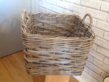 Medium Square Wicker Log Basket