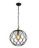 Honeycomb Black Metal Triple Pendant Lighting