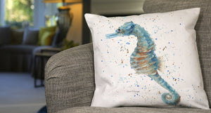 Sienna Seahorse Feather Cushion