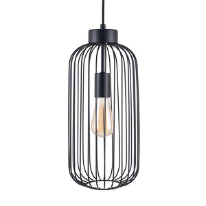 Tall Industrial Cage Pendant Light Fitting
