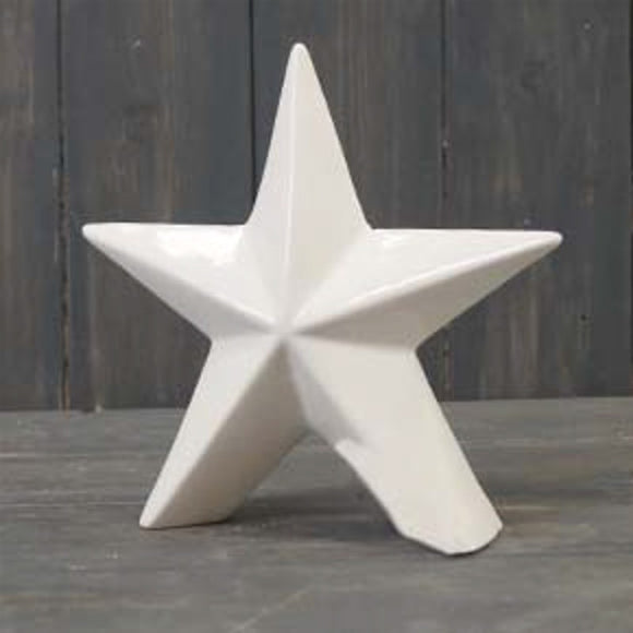 Large White Ceramic Star