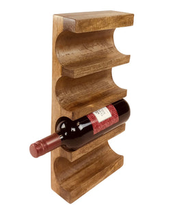 Country Cream Wooden Wall Mounted Wine Rack