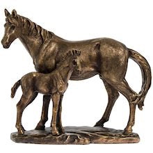 Bronze Coloured Horse And Foal