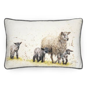 Sheep And Her Family Cushion