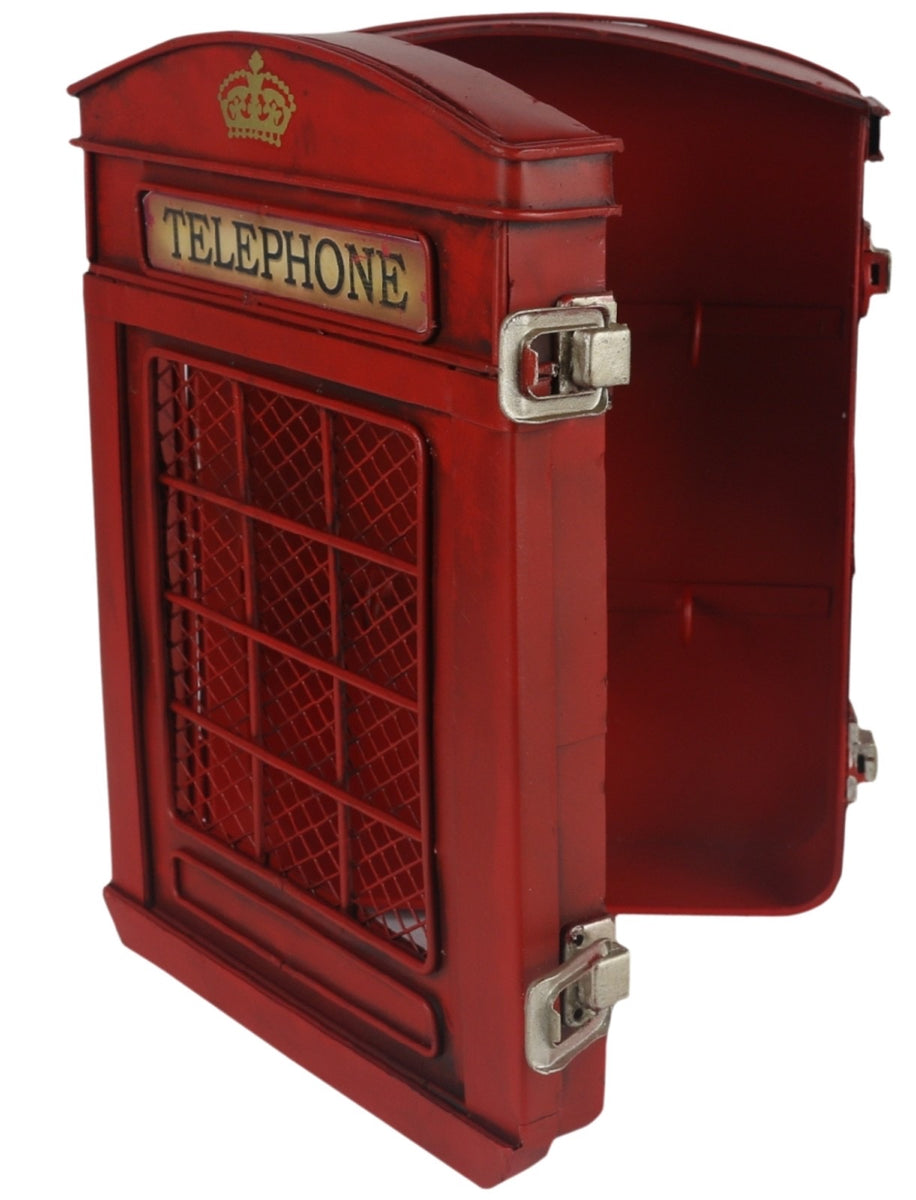 Retro Red Metal Telephone Wall Mounted Key Box – Make Your House A Home
