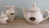 Country  Cream Ceramic Tea Pot