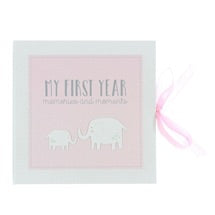 Pink Elephant My First Year Memory Book