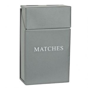 Metal Match Holder In Cream Or Grey