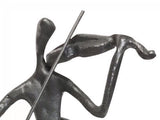 Metal Cast Sitting Violin Playing Figure