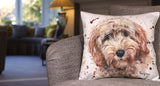 Candy Cockapoo Dog Feather Cushion