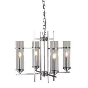 Modern Glass And Chrome Ceiling Light Fitting