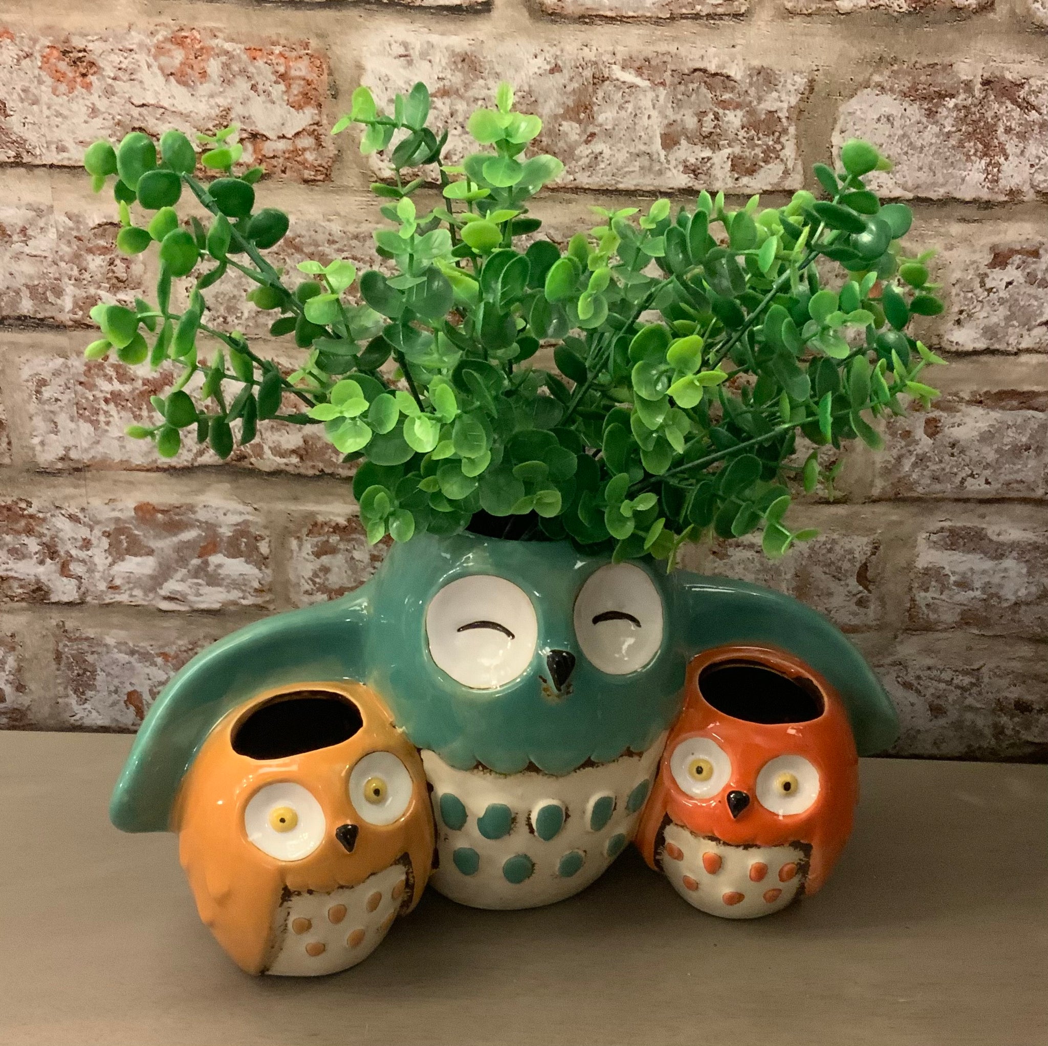 owl plant pots Ceramic Triple Owl Planter – Make Your House A Home