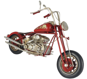 Red Metal Chopper Motorcycle