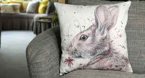 Halle Hare Feather Cushion