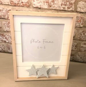 Shabby Chic Photo Frame With Star Detail