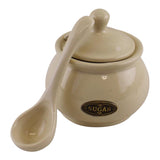 Country Cream Ceramic Sugar Bowl