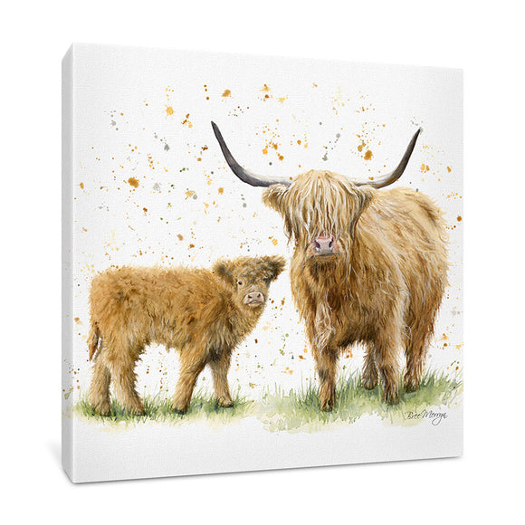 Highland Cow Double Act Canvas Picture