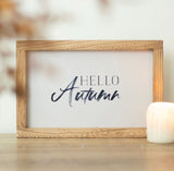 Hello Autumn Wooden Frame Sign