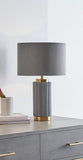 Ionic Grey Textured Ceramic Table Lamp