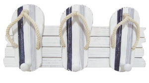 Three Wooden Flip Flop Hooks