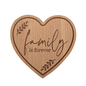 Wooden Heart Family Plaque