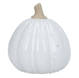 Medium White Earthenware Pumpkin Ornament