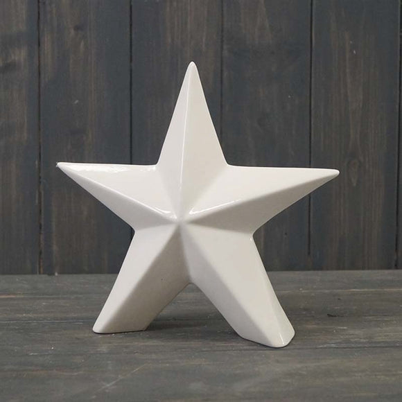 Small White Ceramic Star