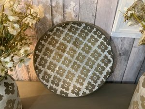 Terracotta Patterned Large Platter