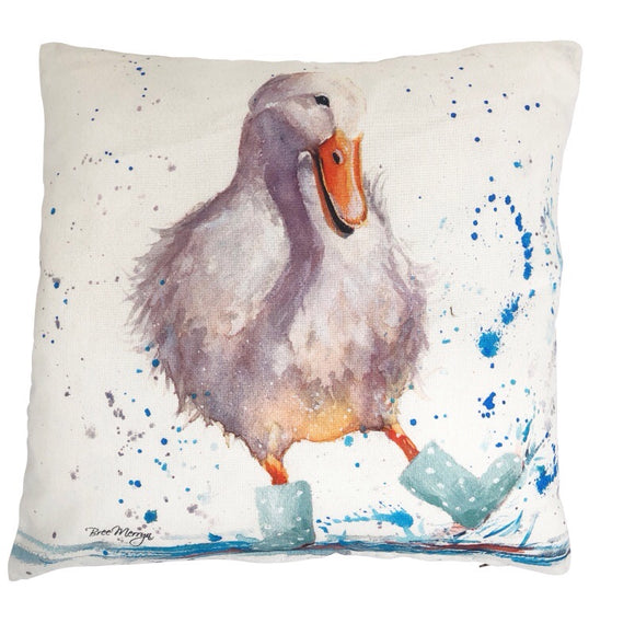 Dancing In The Rain Duck Cushion