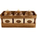 Country Ceramic Tea/Coffee/Sugar Storage Rack