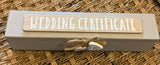 Rustic Love Story Wedding Certificate Holder