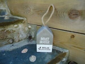 Boat House Doorstop With Rope Handle